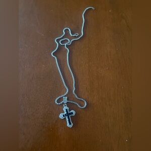 Silver Cross Pendant Necklace